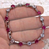 Charm Leaf Bracelets Copper Navy Pink Cubic Zirconia Women Jewelry
