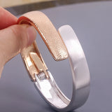Statement Alloy Geometric Cuff Bracelet for Women