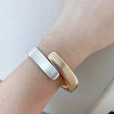 Statement Alloy Geometric Cuff Bracelet for Women