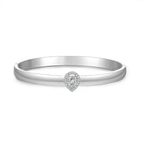 Water Drop CZ Stainless Steel Bangle Charm Texture No Fade Accessories