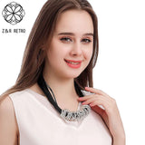 Goth Chain Silver Choker Necklaces for Women