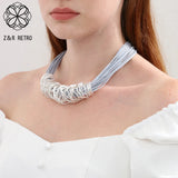Goth Chain Silver Choker Necklaces for Women