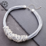 Goth Chain Silver Choker Necklaces for Women