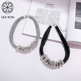 Goth Chain Silver Choker Necklaces for Women