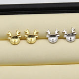 Christmas Deer Earrings Mountings Hot Earrings Findings Settings Stud Earrings