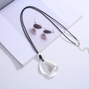 Chunky Long Rope Chain Necklace for Women Chokers Gothic Pendant