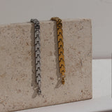 Classic Watch Strap Stainless Steel Plated Silver Waterproof Tarnish Present