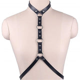 PU Leather Belly Strap Necklace Collar Jewelry