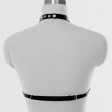 PU Leather Belly Strap Necklace Collar Jewelry