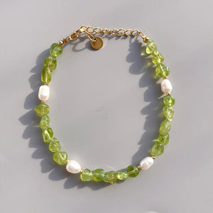 Crystal Beads Natural Freshwater Pearl 14K Filled Female Charm Bracelet