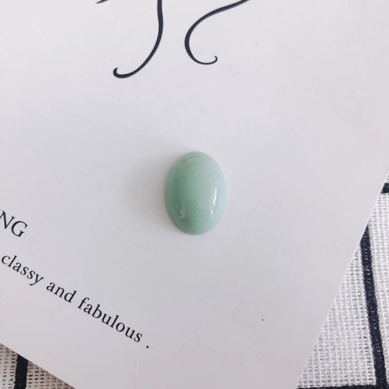 Macaron Resin Patch Acrylic Oval Back DIY Necklace Pendant