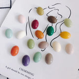 Macaron Resin Patch Acrylic Oval Back DIY Necklace Pendant
