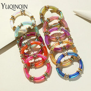 Colorful Acrylic Resin Bamboo Bracelet for Women