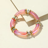 Colorful Acrylic Resin Bamboo Bracelet for Women