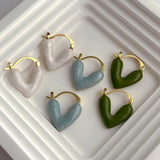 Acrylic Circle Hoop Resin Earrings for Women
