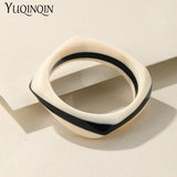 Colorful Geometric Bangle Bracelets Women Girls Party Jewelry