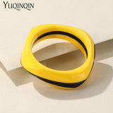 Colorful Geometric Bangle Bracelets Women Girls Party Jewelry