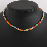 Colorful Beaded Necklace Choker for Women Girls