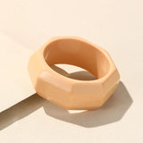 Colorful Resin Bracelet for Women Geometric Bangle Acrylic Hand Jewelry