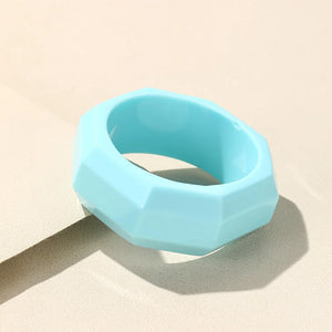 Colorful Resin Bracelet for Women Geometric Bangle Acrylic Hand Jewelry