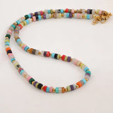 Colorful Stone Beaded Choker Necklace for Women