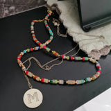 Colorful Stone Beaded Choker Necklace for Women