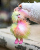 Colorful Plush Ostrich Keychain Desert Animal Harajuku Bag Car Keyring