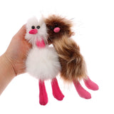 Colorful Plush Ostrich Keychain Flamingo Bird Harajuku Keyring