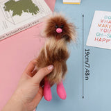 Colorful Plush Ostrich Keychain Flamingo Bird Harajuku Keyring