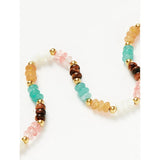 Colorful Rainbow Stone Beads Bracelet for Women Lucky Charm Fine Jewelry
