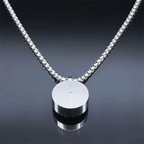 Compass Pendant Necklace Silver Christmas Jewelry