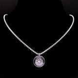 Compass Pendant Necklace Silver Christmas Jewelry