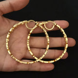 Copper Brass Eardrop Plated Big Hoop Stud Earrings Women Wedding Party