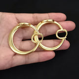 Copper Brass Eardrop Plated Big Hoop Stud Earrings Women Wedding Party