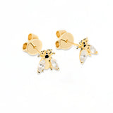 Copper Star Cross Hoop Earrings Vintage Punk Rivet Circle Earring Jewelry