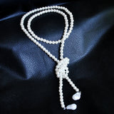 Round Pearl Beaded Necklace All-match Sweater Chain Women Gift
