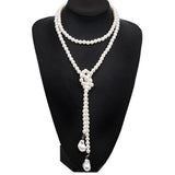 Round Pearl Beaded Necklace All-match Sweater Chain Women Gift