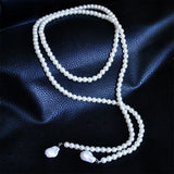 Round Pearl Beaded Necklace All-match Sweater Chain Women Gift