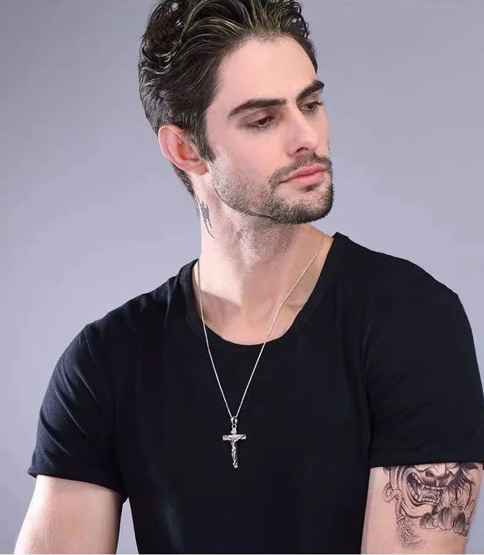 Cross Necklace For Men Women Couple Pendant Jesus Necklace