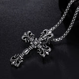 Punk Stainless Steel Cross Pendant For Men
