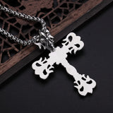 Punk Stainless Steel Cross Pendant For Men