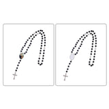 Cross Pendant Rosary Beads Sublimation Necklace