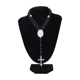 Cross Pendant Rosary Beads Sublimation Necklace