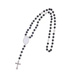 Cross Pendant Necklace Rosary Beads Catholic Prayer Religious Jewelry