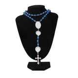 Cross Pendant Sublimation Necklace Rosary Beads Necklace