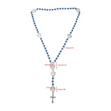 Cross Pendant Sublimation Necklace Rosary Beads Necklace