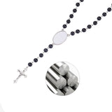 Cross Pendant Necklace Rosary Beads Catholic Prayer Religious Jewelry