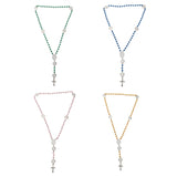 Cross Pendant Sublimation Necklace Rosary Beads Necklace