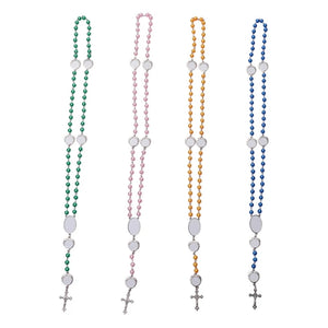Cross Pendant Sublimation Necklace Rosary Beads Necklace