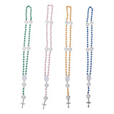 Cross Pendant Sublimation Necklace Rosary Beads Necklace
